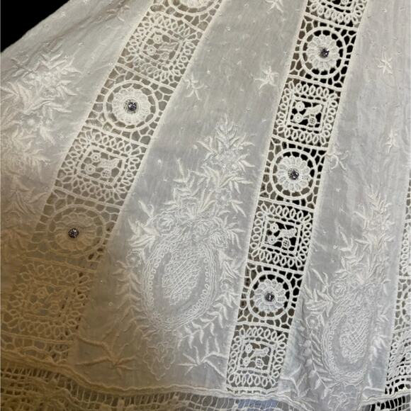 Free People Boho Lace Rhinestone Embroidered Dress - Picture 3 of 8